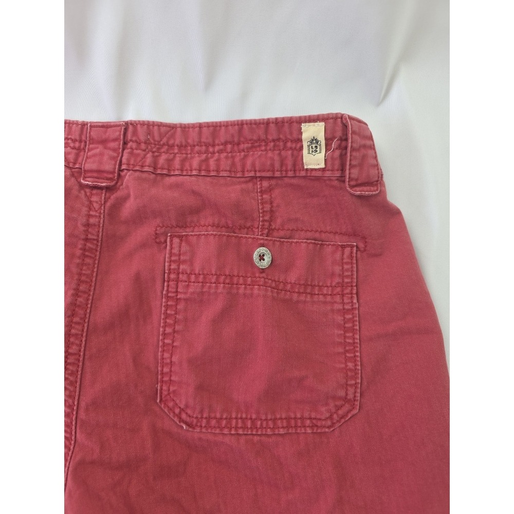 Women's Levi's Shorts Washed Red Twill Bermuda Size 6 - W- 31 Festival Cowgirl - Picture 11 of 15